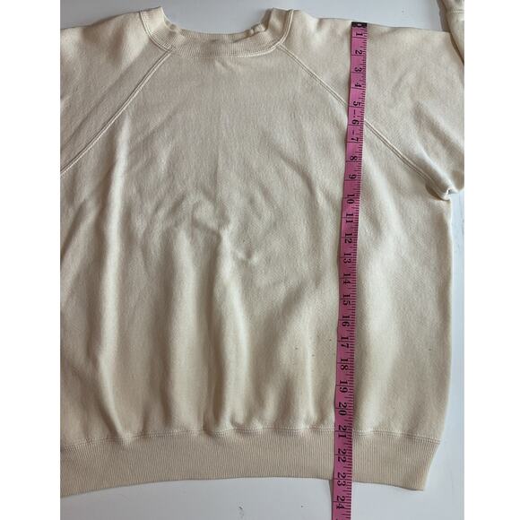 Vintage Hanes Her Way Size Large Sweatshirt Off White Single Stitch - Picture 4 of 9